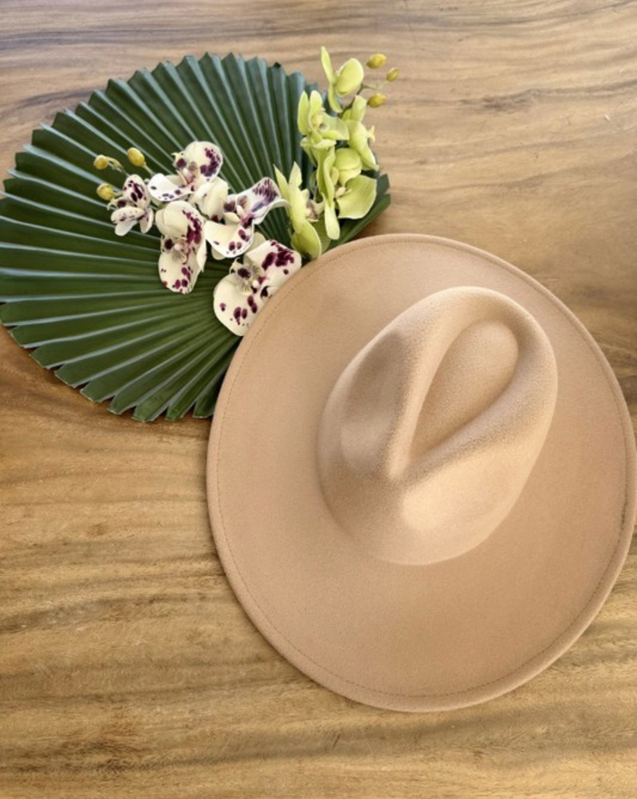 Vegan Felt Panama Hat Camel