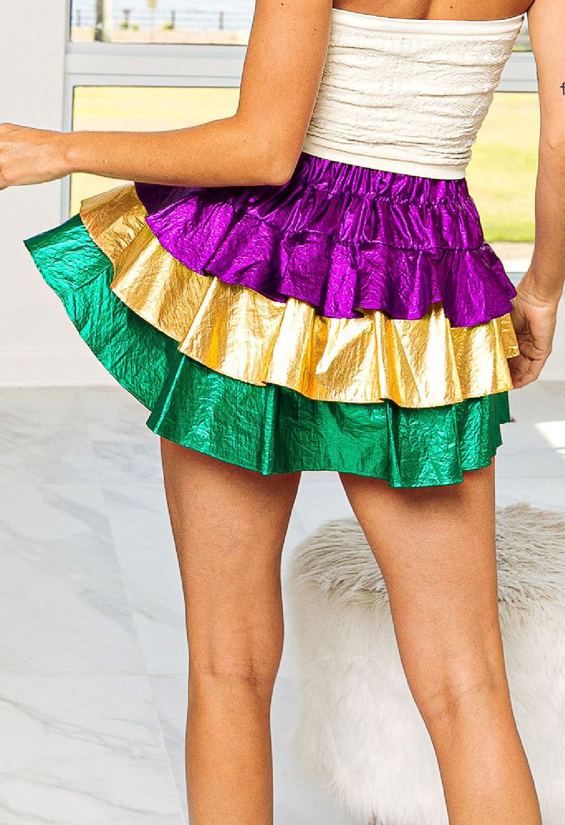 Mardi Gras Tiered Skirt