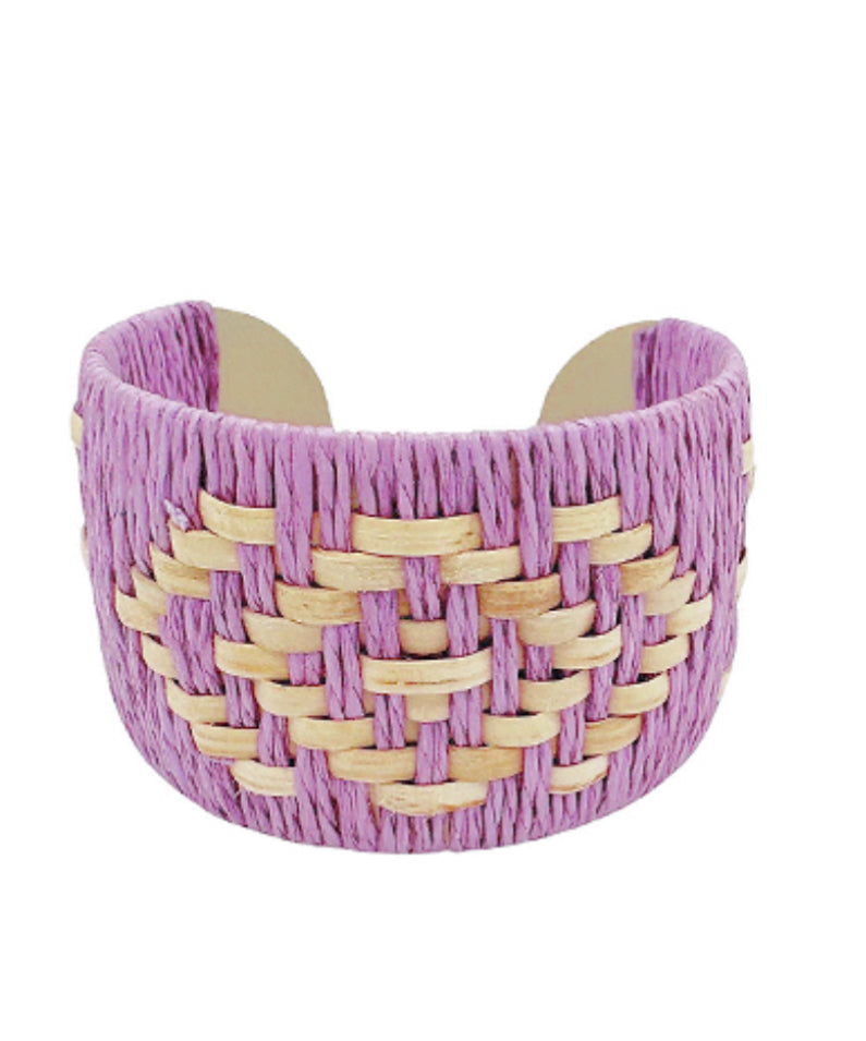 Arrows Rattan Cuff Lavender