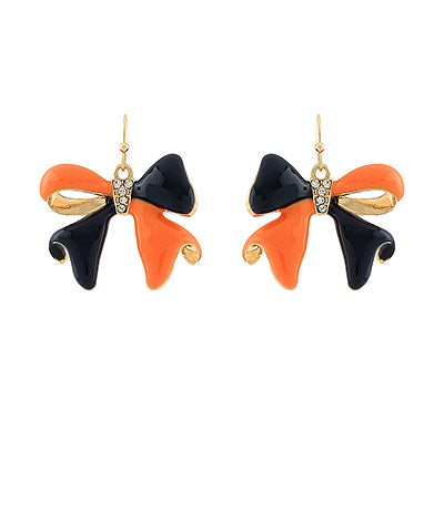 GAMEDAY Pave Bow Earrings