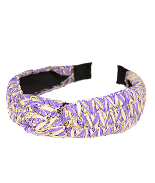Rattan Headband Lavender