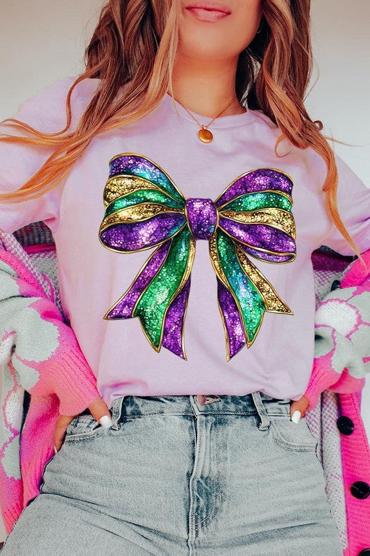 Mardi Gras Bow Tee