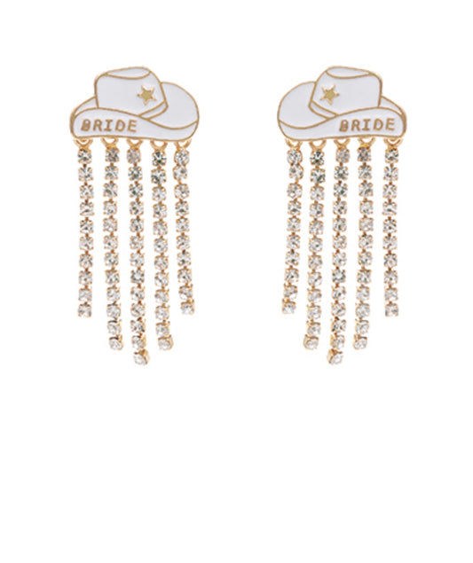 Bride Cowboy Fringe Earring