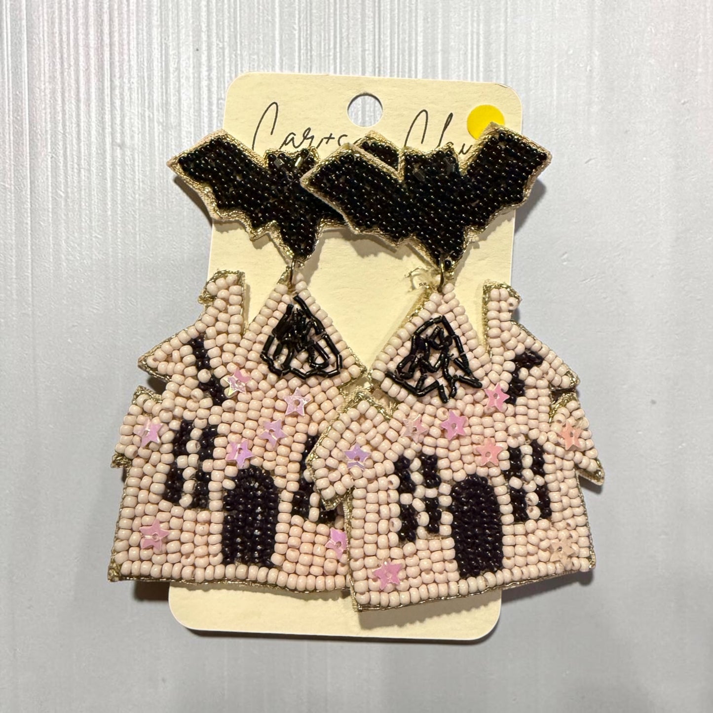 Spooky house earring