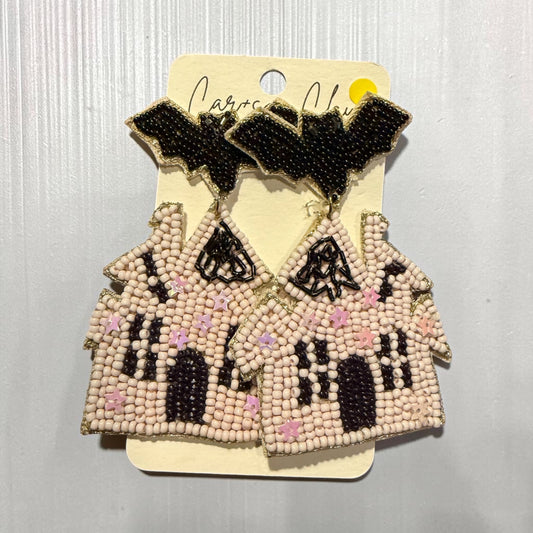 Spooky house earring