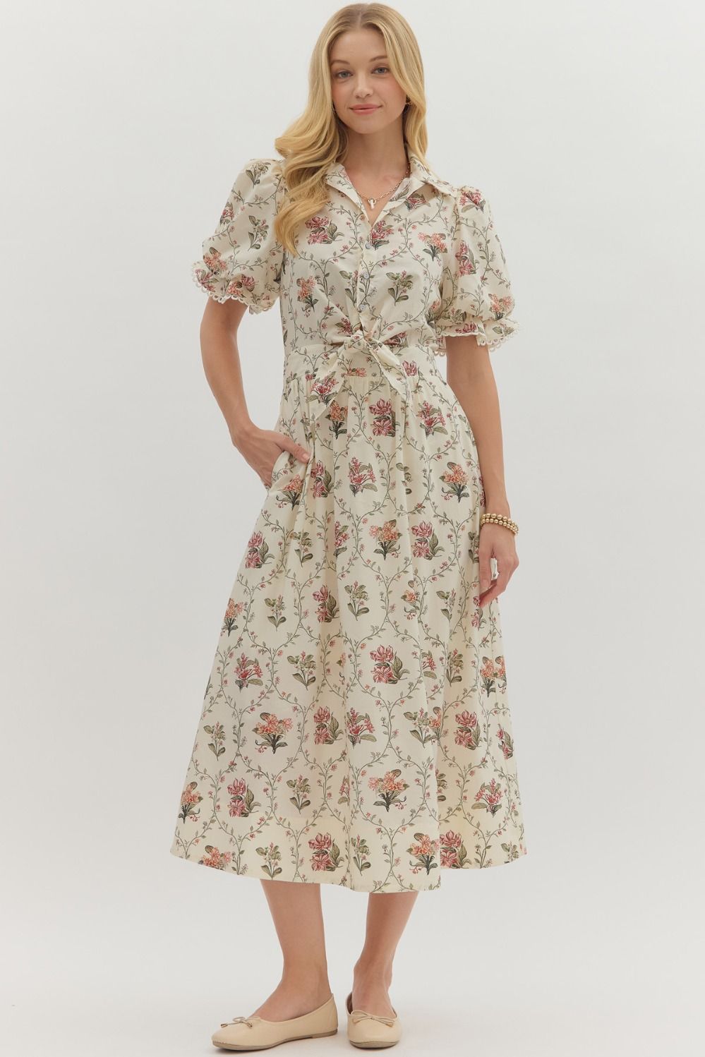 Floral Meadow Midi Dress