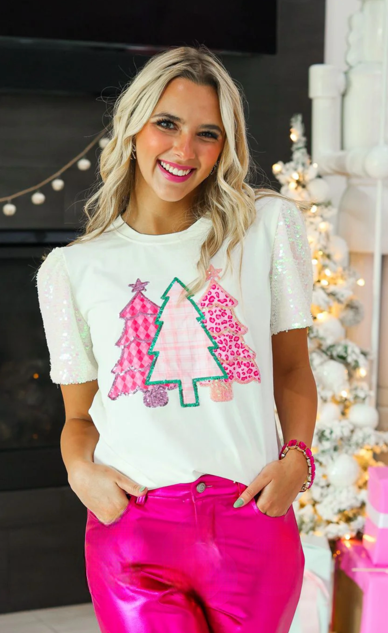 Sequin Christmas Forest T-Shirt