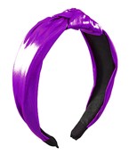 Metallic Knotted Headband Purple