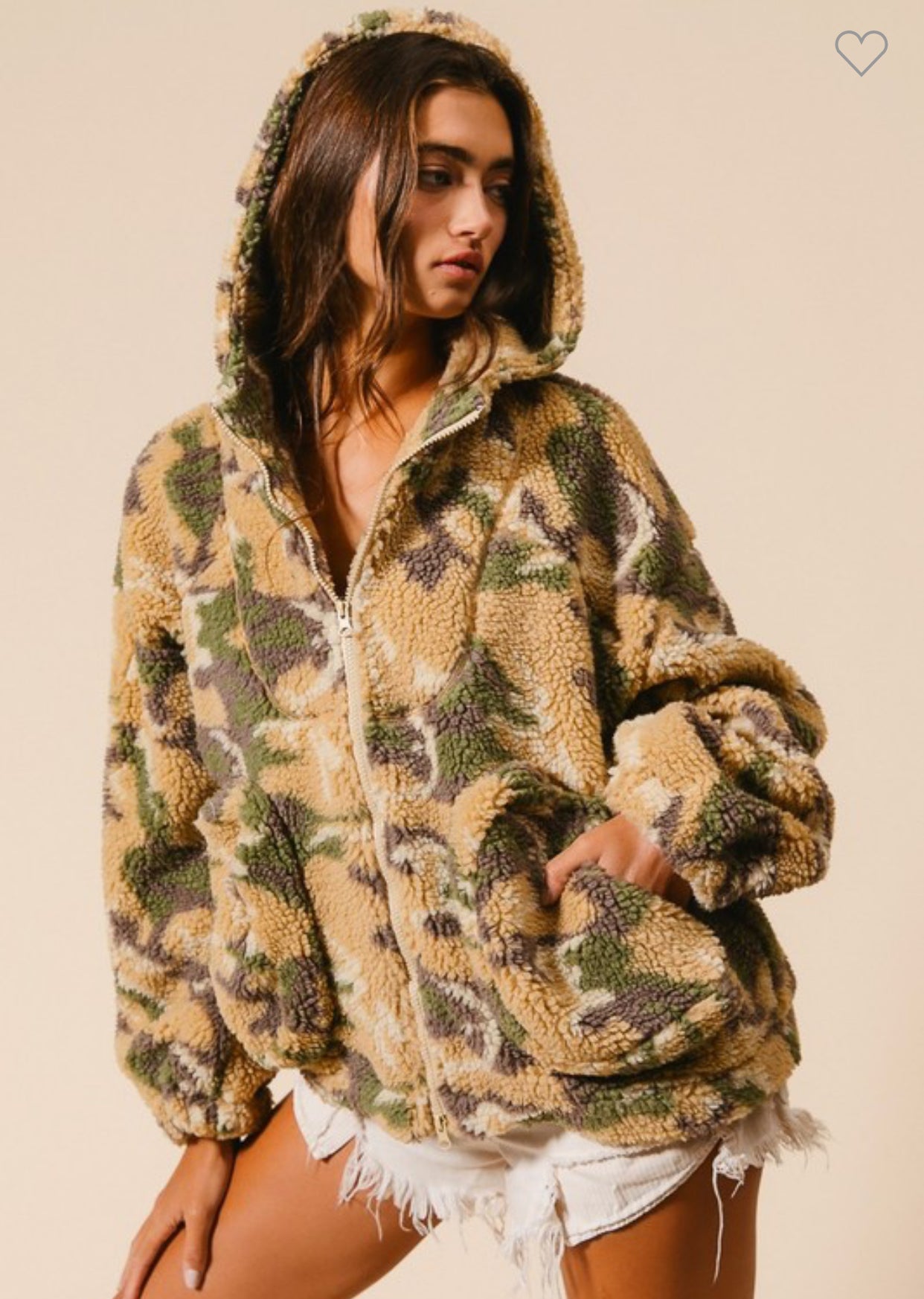 Camo Sherpa Pullover