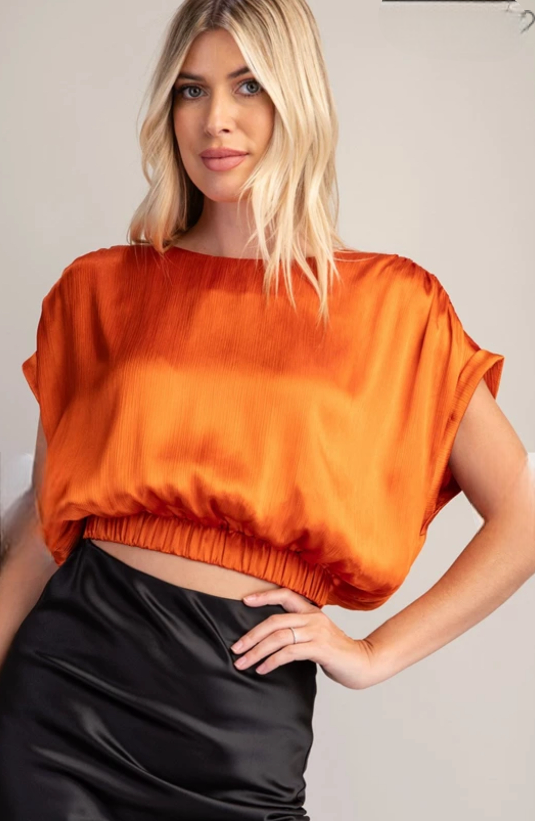 Silky Crop Blouse