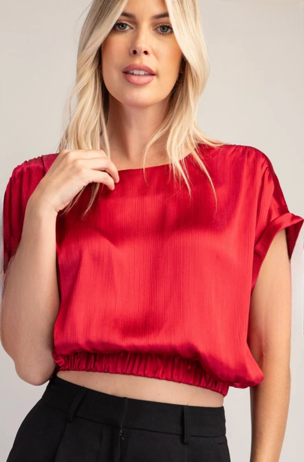 Silky Crop Blouse