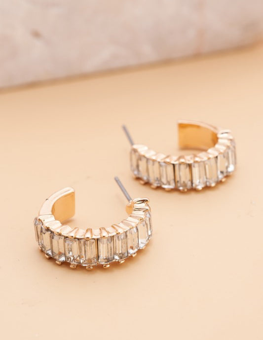 Baguette Hoop Earring