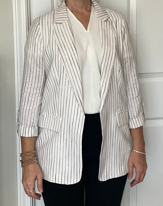 Pinstripe Blazer