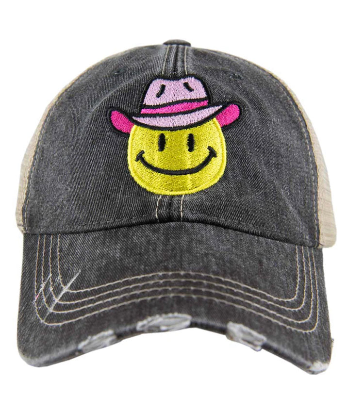 Cowboy Happy Face Vintage Hat