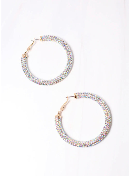 Rossellini Pave Hoop Earring