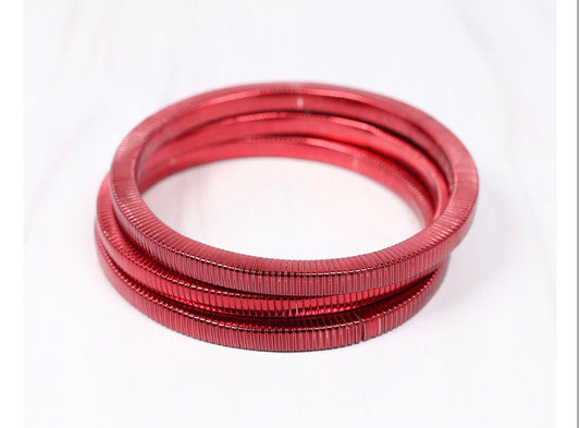 Hannah Metal Dark Red Bracelet