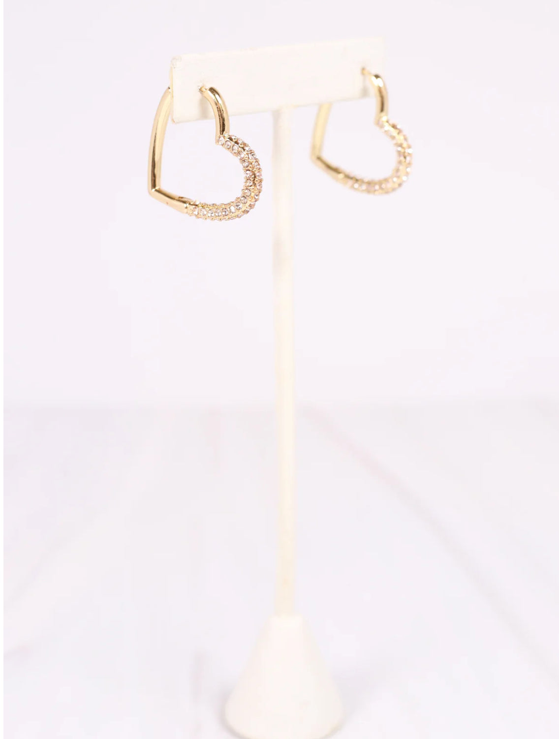 Omaar Cz Gold Heart Earring