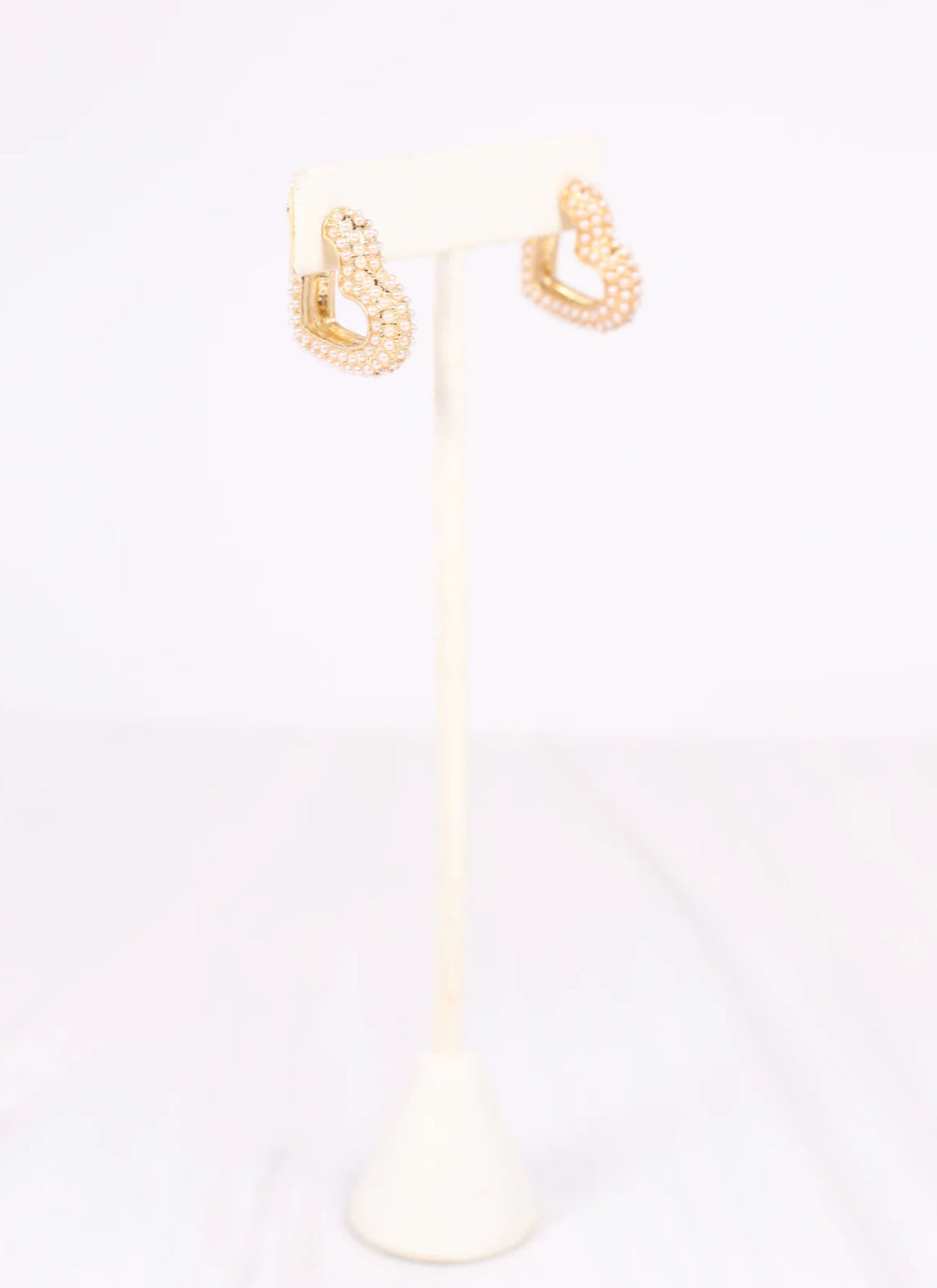 Larkle Heart Hoop Earring Pearl