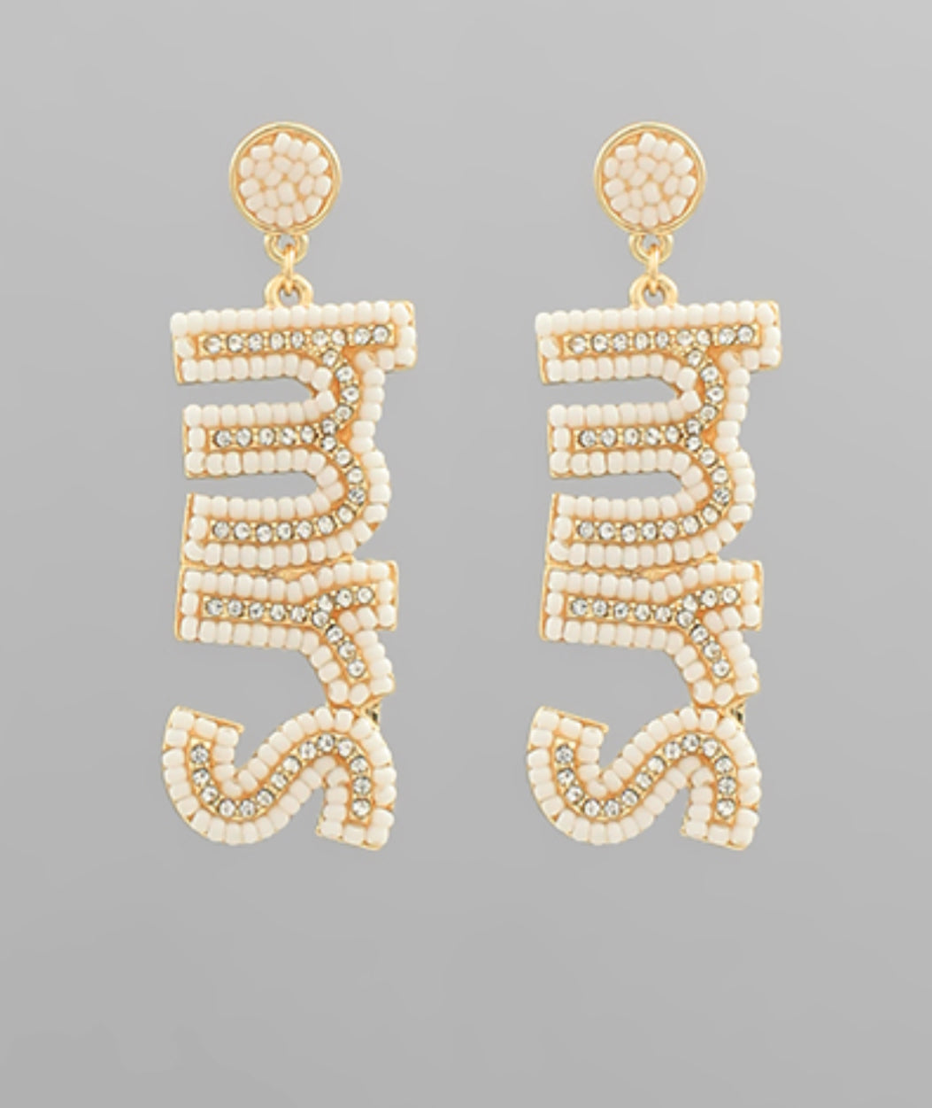 Mrs Letter Bead Earring