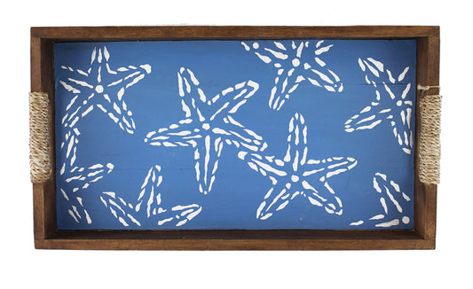 Wood Tray with Sea Star