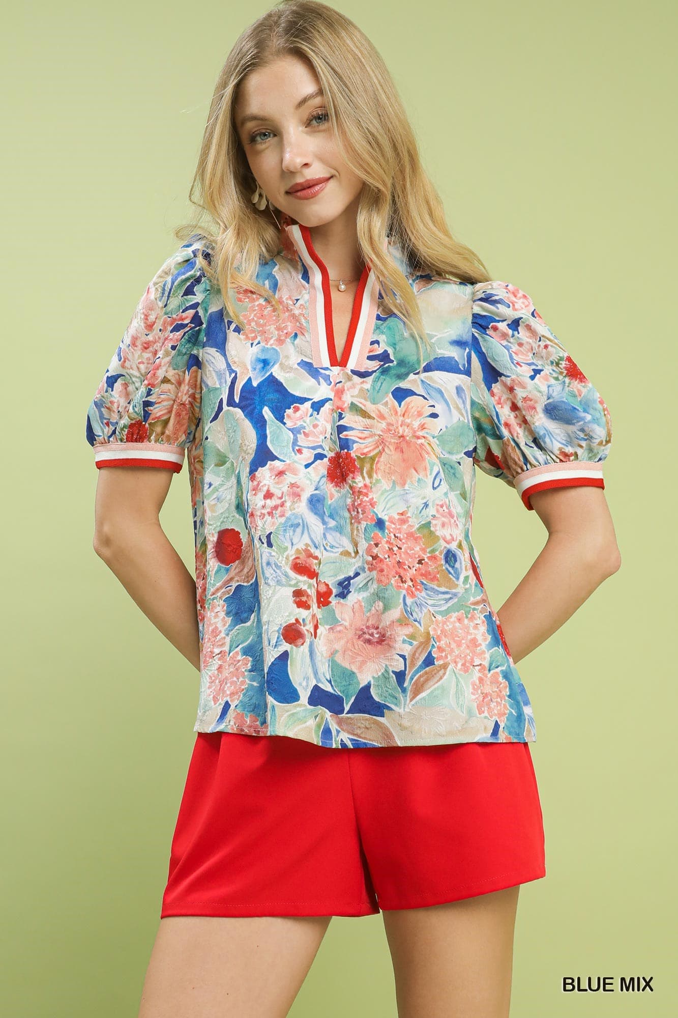 Jacquard Bloomscape Print Top