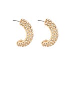 Pave Crystal Hoop Earrings