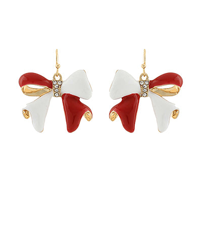 GAMEDAY Pave Bow Earrings