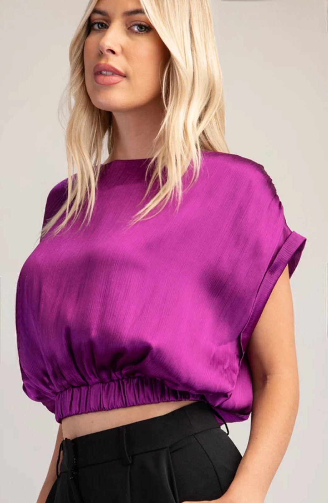 Silky Crop Blouse