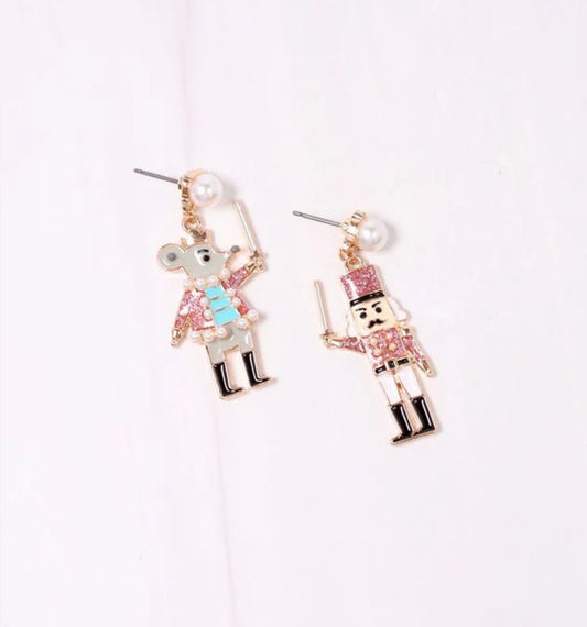 Mouse King & Nutcracker Earring