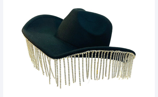 Rhinestone Cowboy Hat Black