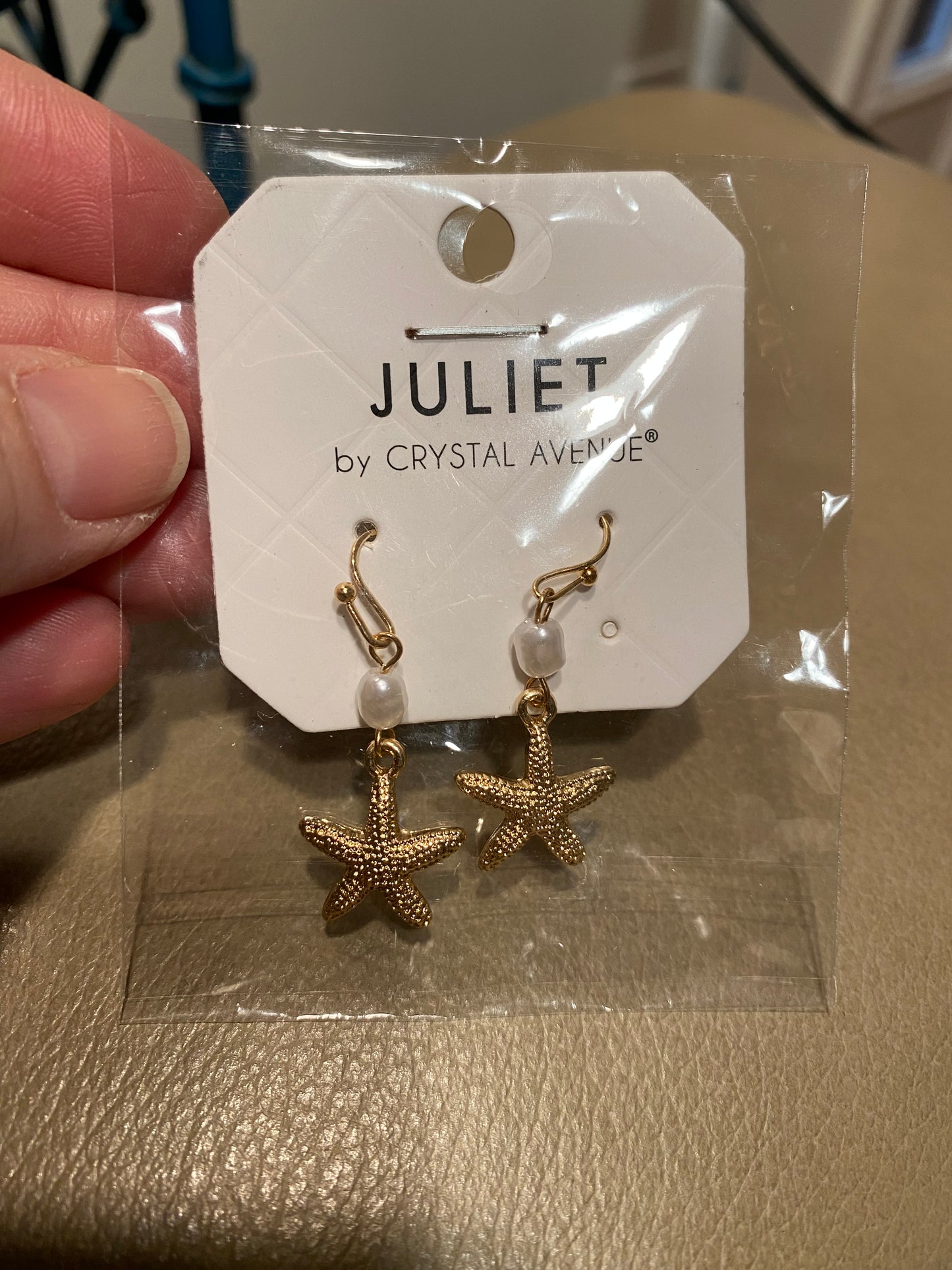 Starfish Pearl Earring