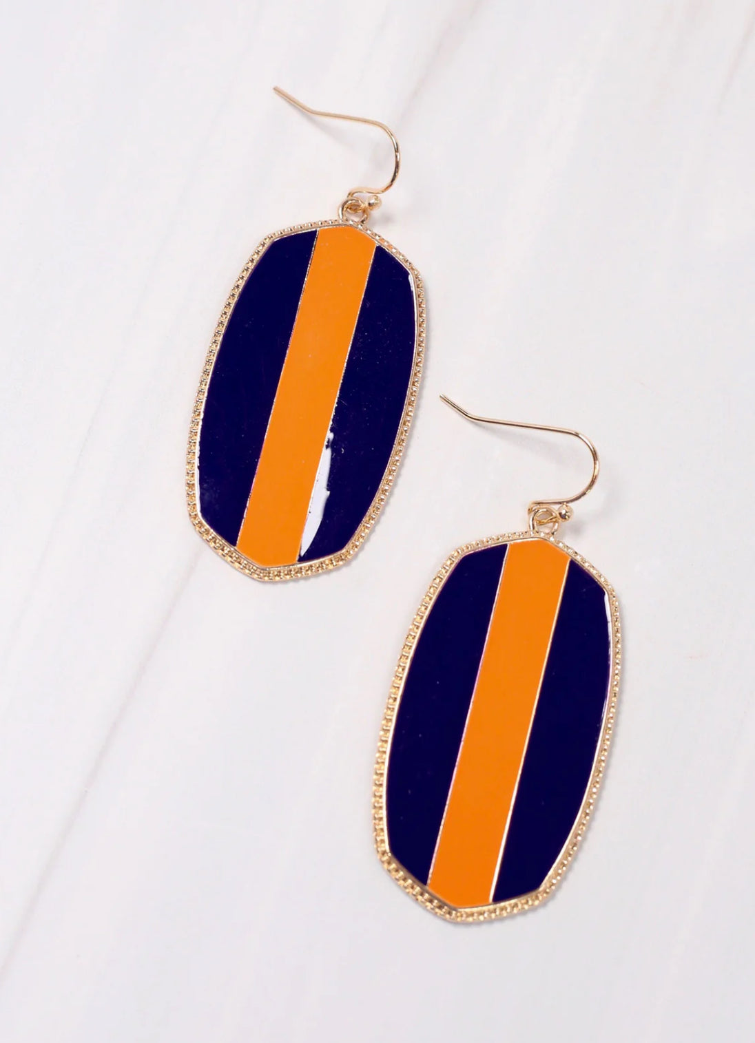 Striped Drop Earrings