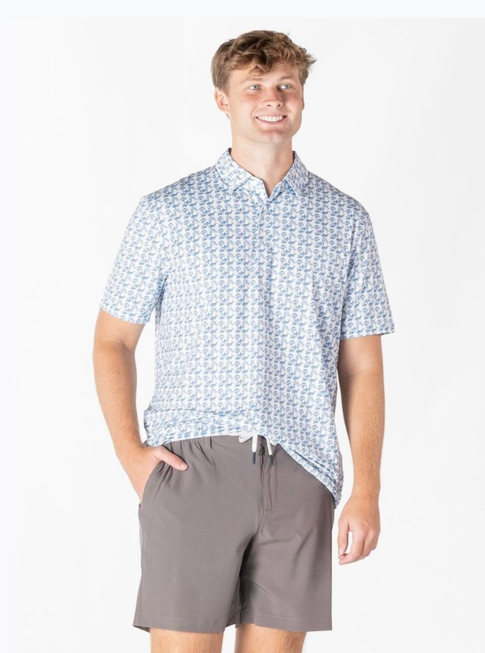 Coastal Button Down Fish Shirt