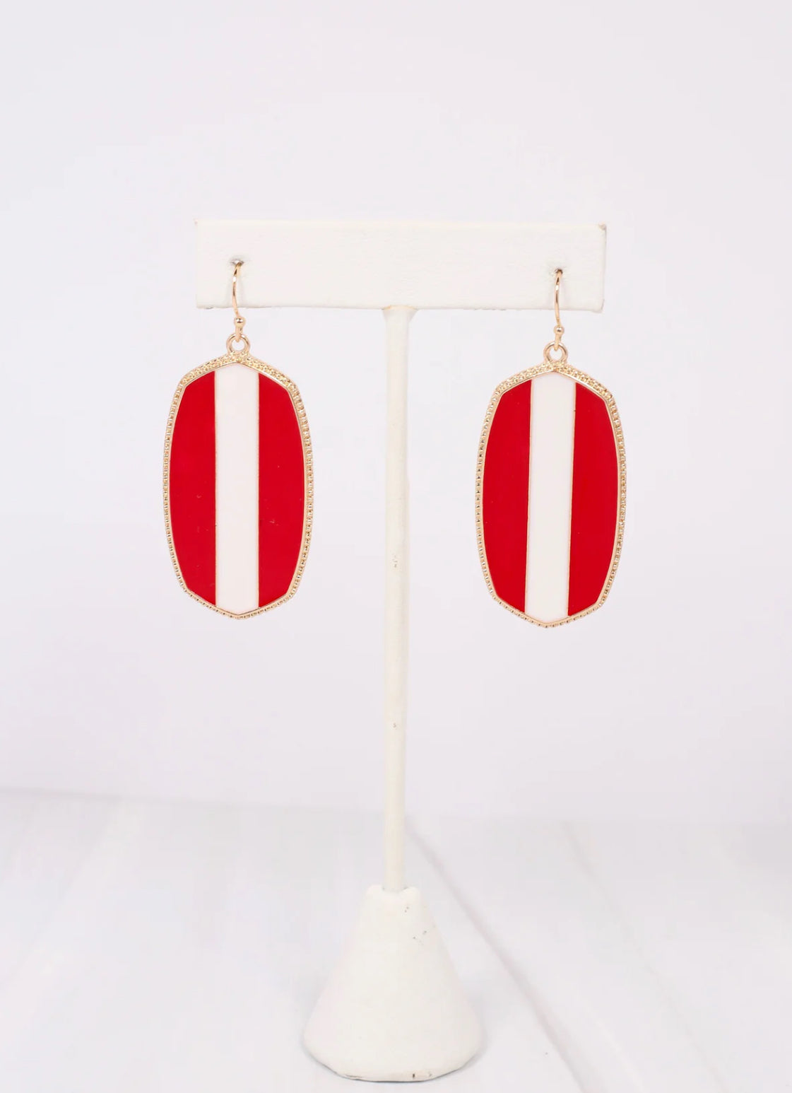 Striped Drop Earrings