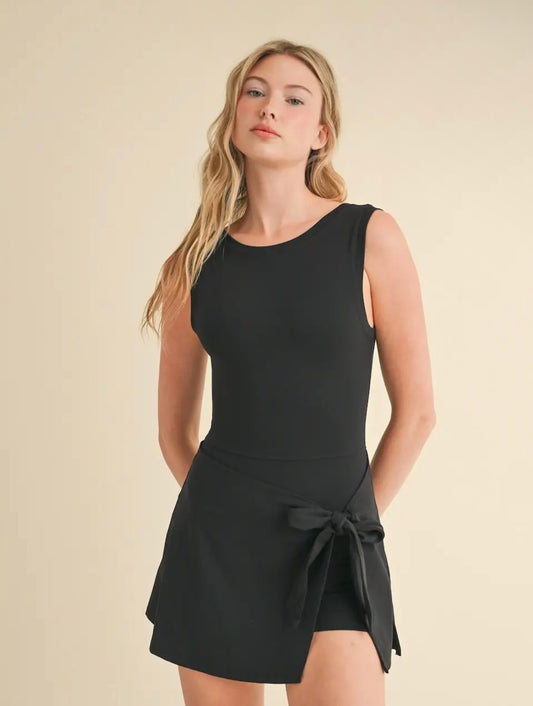 Tie Wrap Dress Black