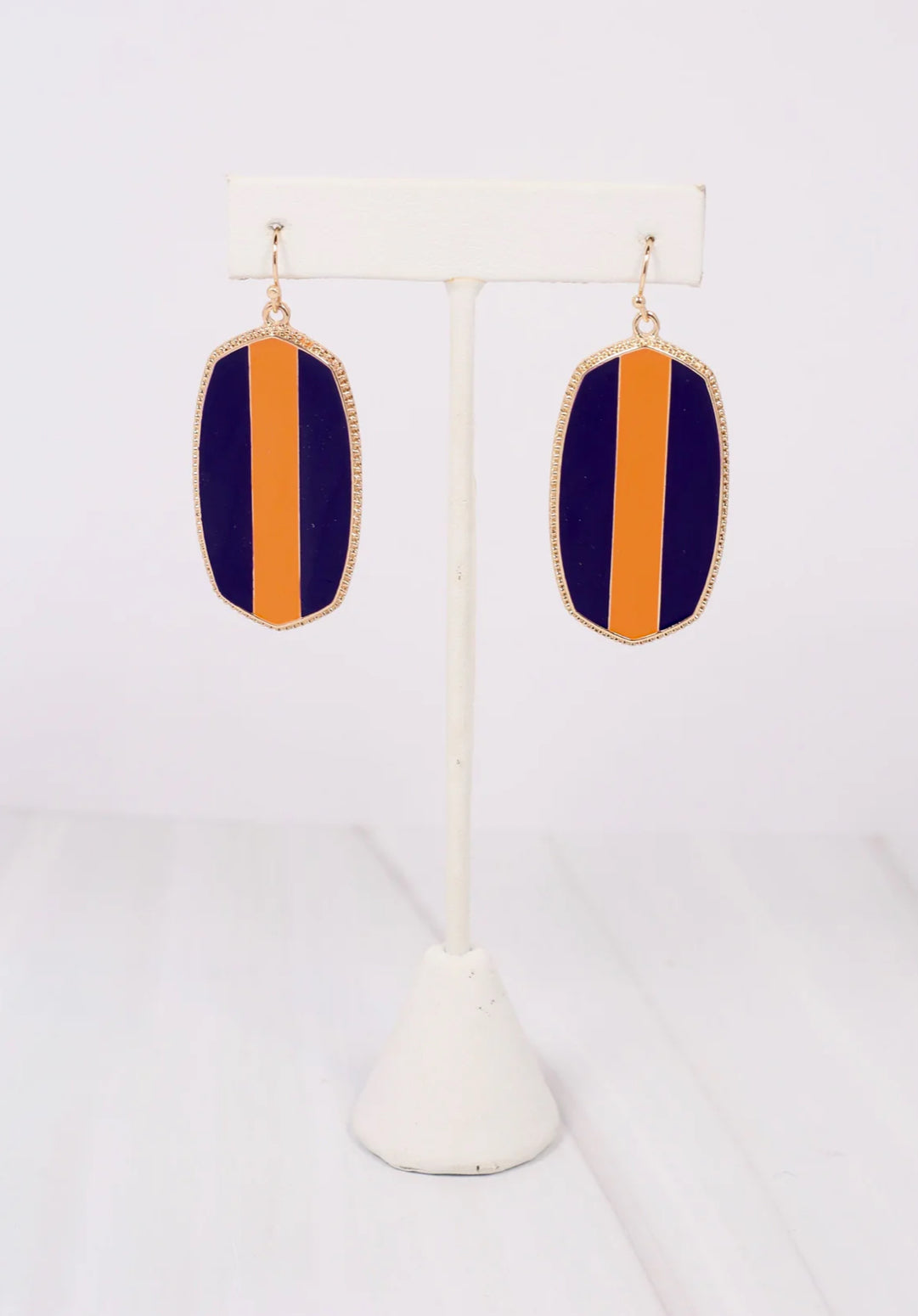 Striped Drop Earrings