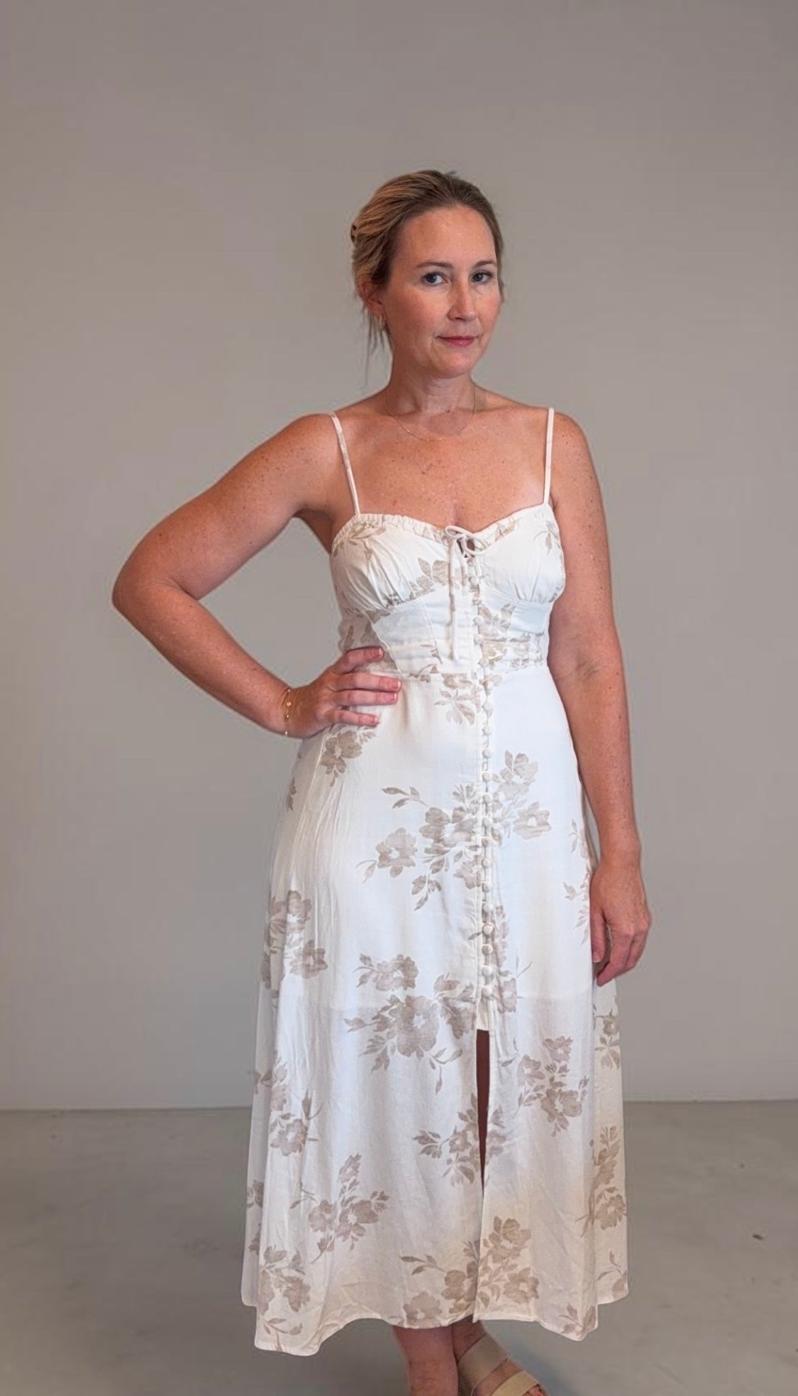 A Moment in Time Corset Midi Dress
