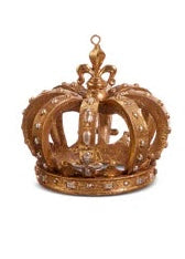 3.5" Gold Crown Ornament