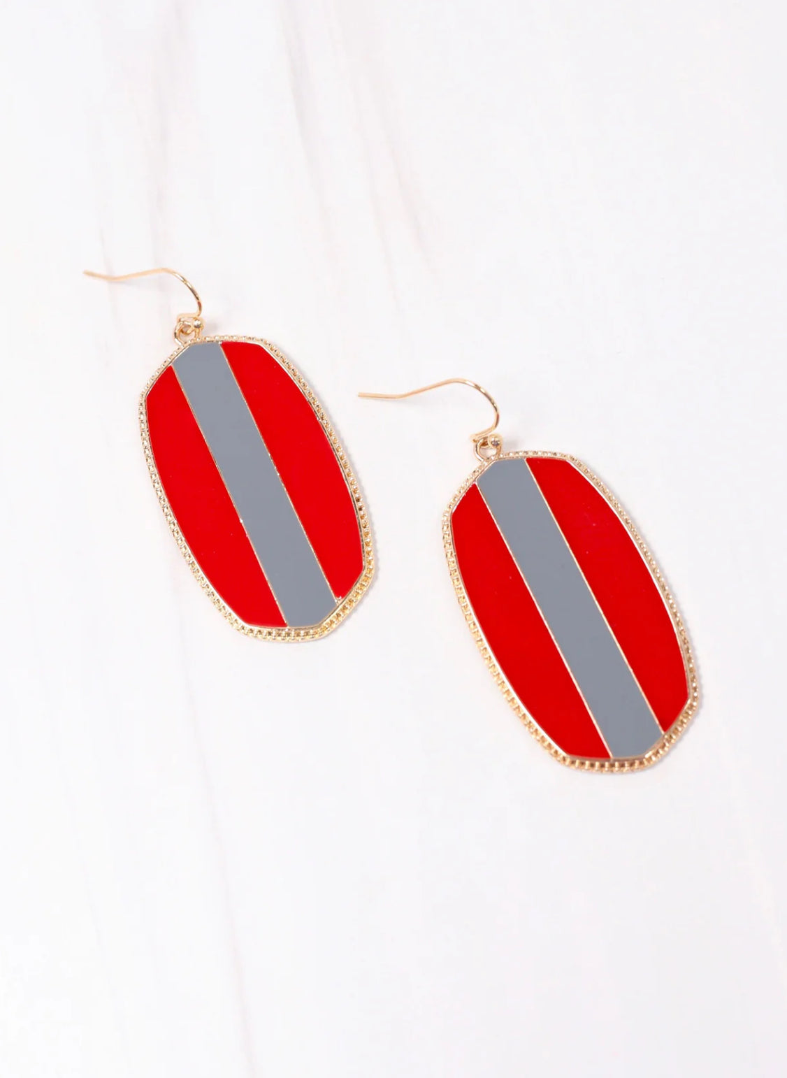 Striped Drop Earrings