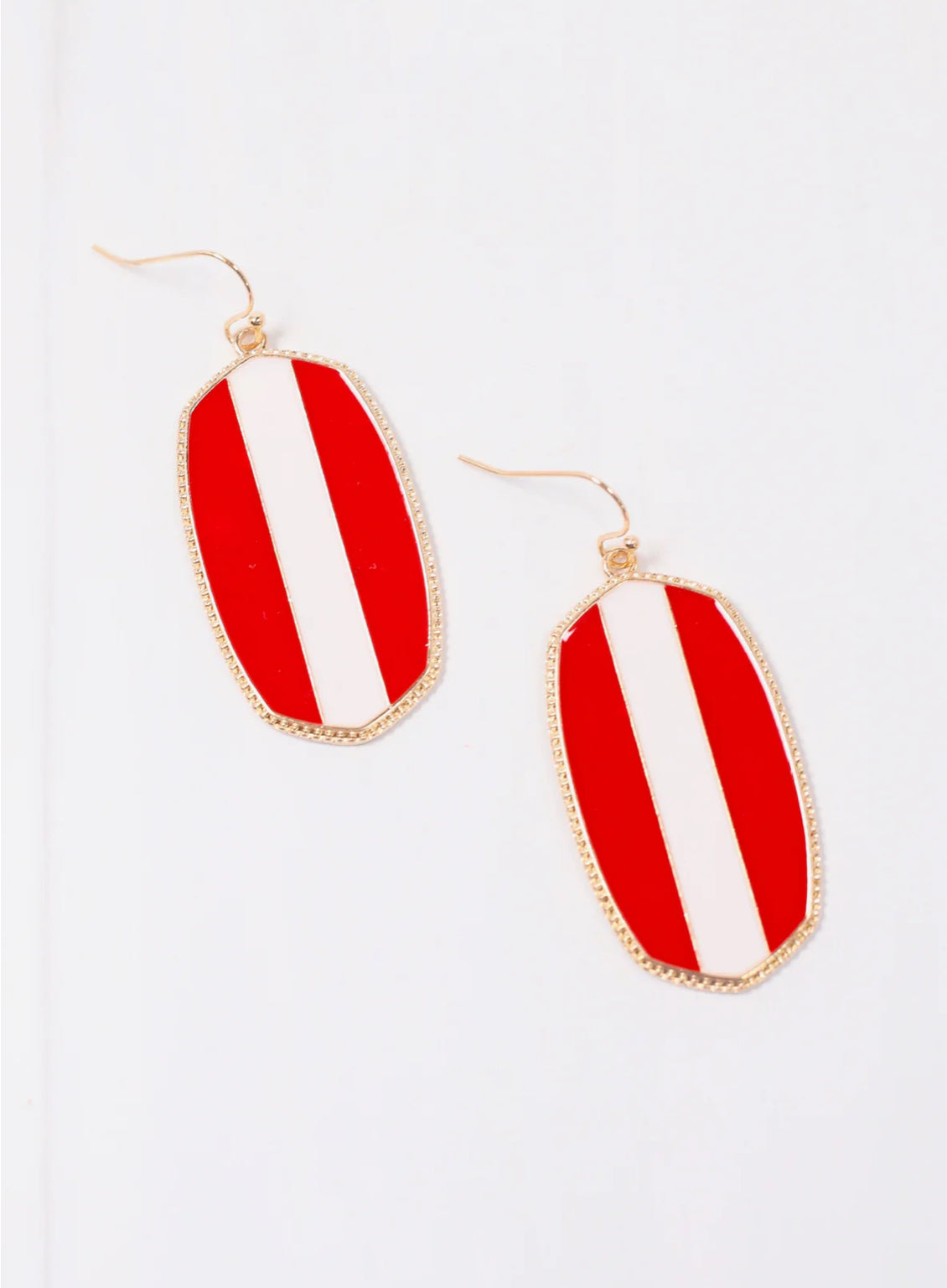 Striped Drop Earrings