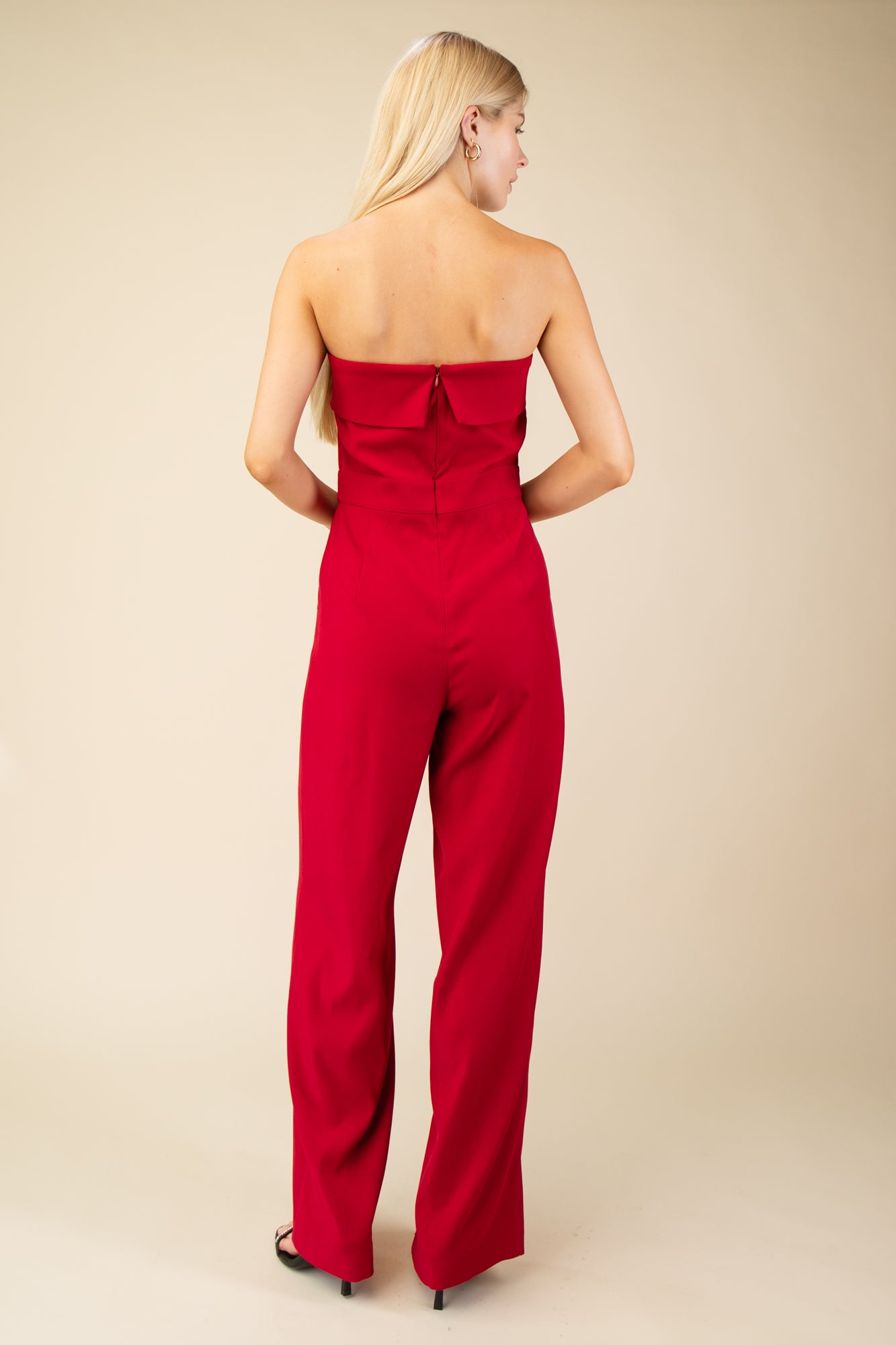 Zippered Wide Leg Jumpsuit