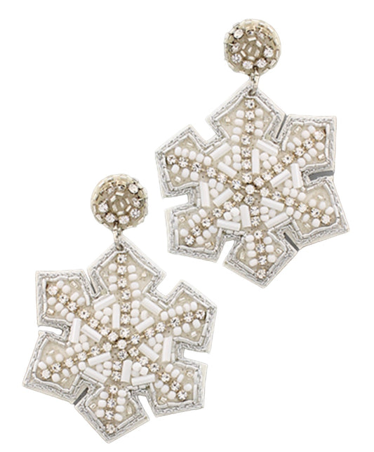 Snowflake Bead Earrings