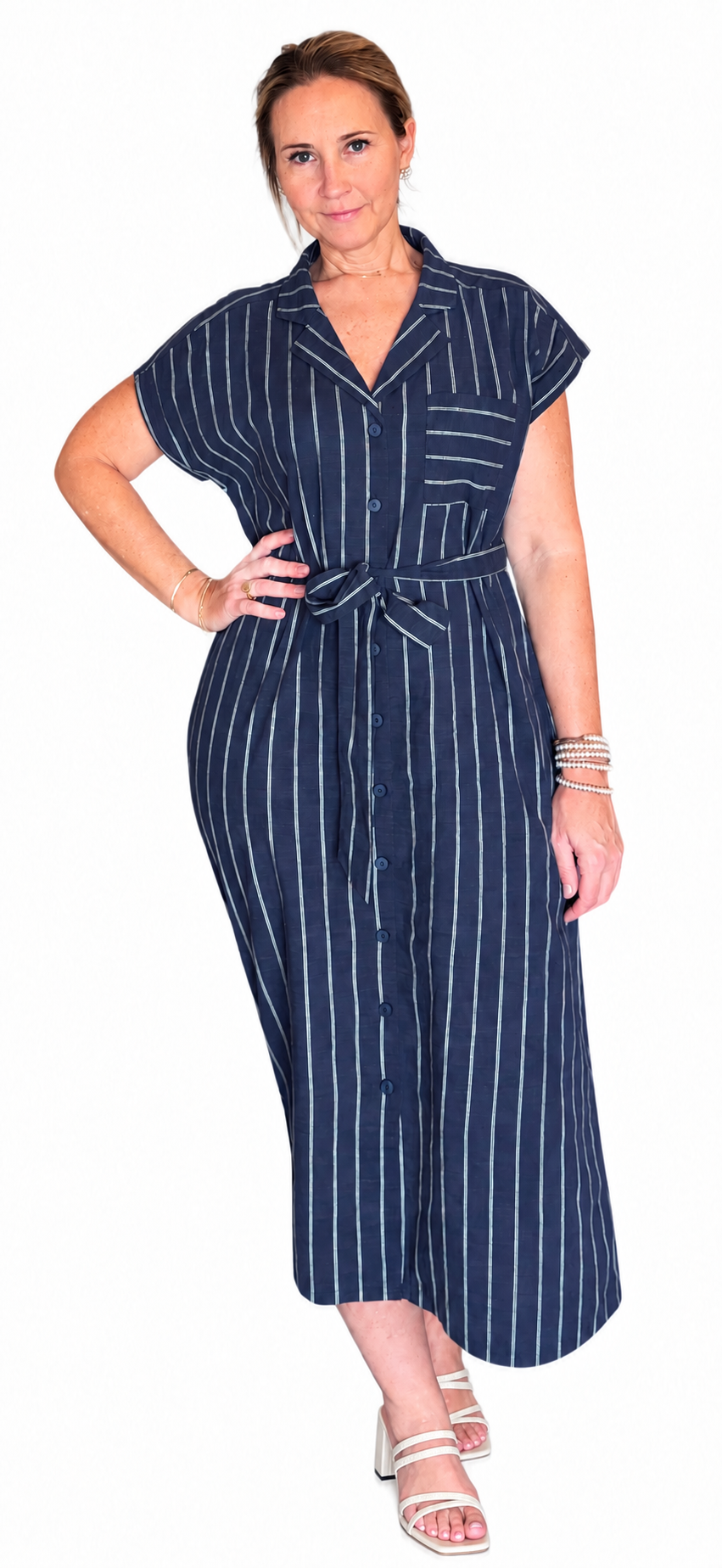 Harvest Lane Striped Midi Dress