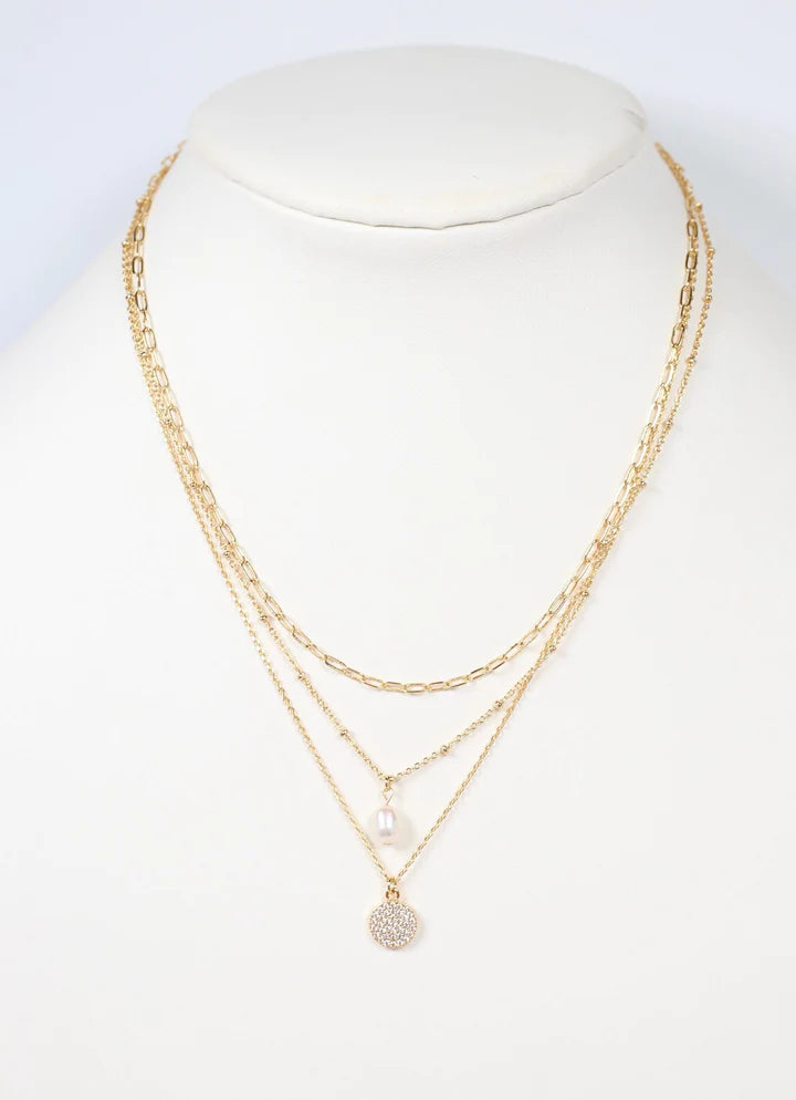 Beautiful Layered Gold Charm Necklace