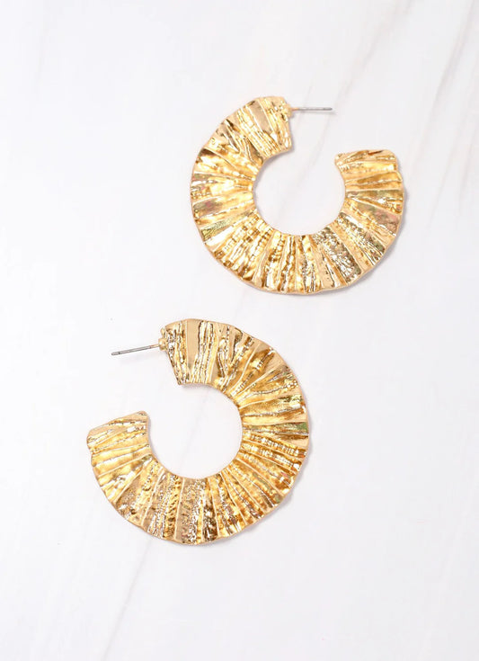 Patricia Ribbed Hoop Earring