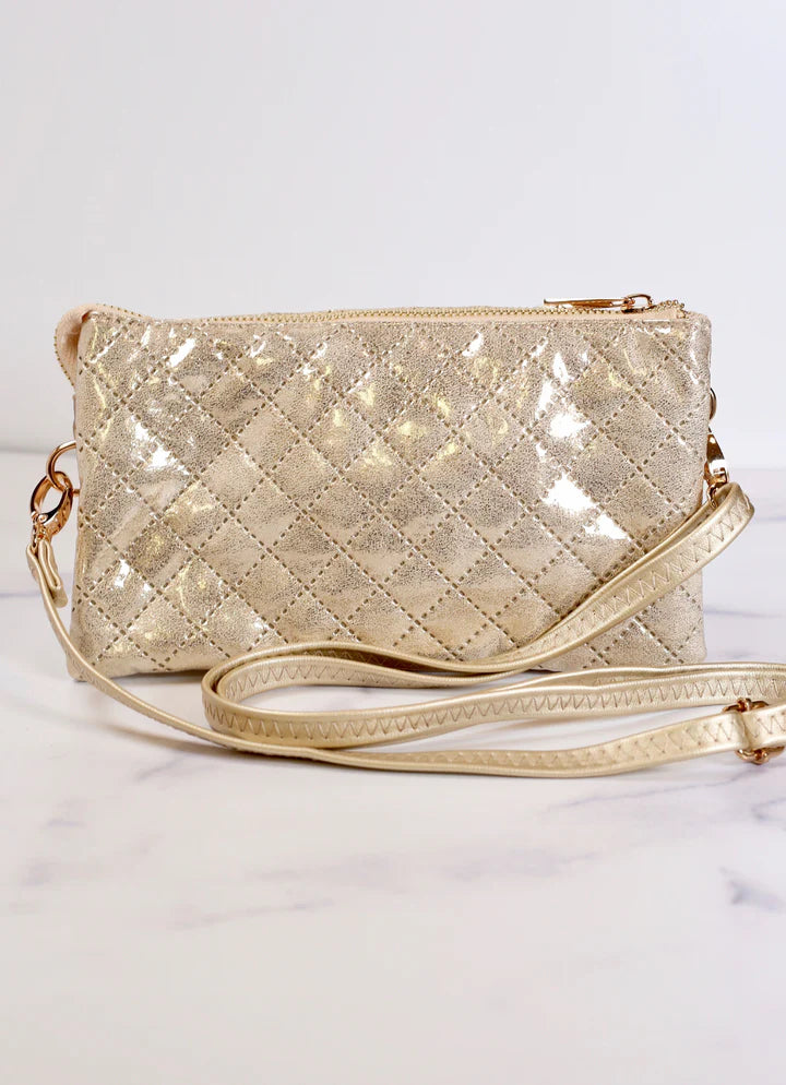 Liz Champagne Crossbody Bag