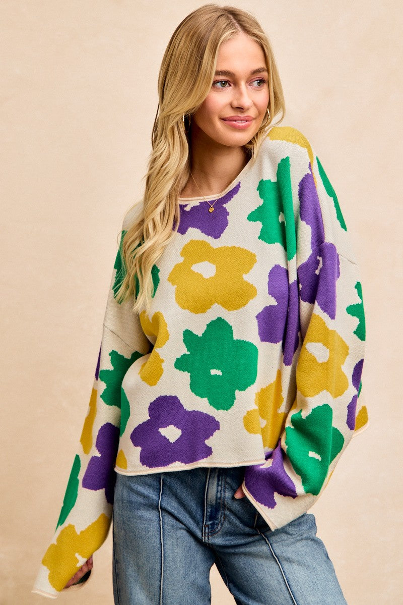 Retro Bloom Sweater
