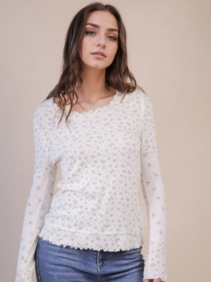 Daisy Whisper Long Sleeve Top