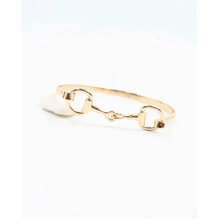 Haney Horsebit Bangle Gold