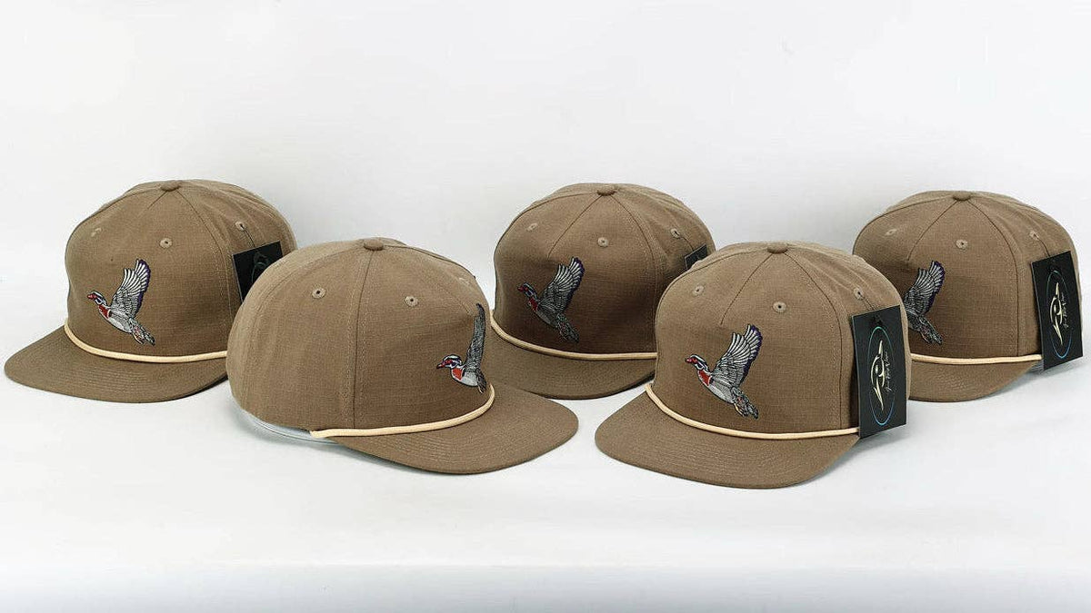 Flying Wood Duck Brown RipStop Hat